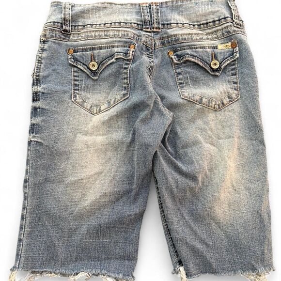 Y2K Angels Women's Blue Capri Shorts - Picture 2 of 5